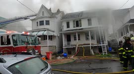 2nd alarm duplex fire, spruce street Kulpmont, Pennsylvania