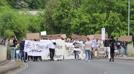 Hundreds gathered in a peaceful protest calling for “justice” after a man was killed by a police car in Peacehaven last weekend