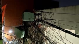 The Electricity wire has suddenly fired for heat temperature