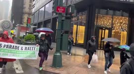 March for marijuana legalisation in NY, US