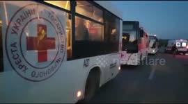 Displaced Mariupol residents arrive in Zaporizhzhia on Sunday