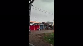 Strong Winds Hit Residents of Lebak, Banten, Indonesia