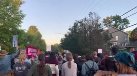 Protesters March to Supreme Court Justice Alito’s house while chanting, “Rise Up, Fight Back!”