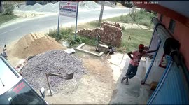 Miraculous escape - Out Of Control car rams tonne of bricks after steering wheel fails