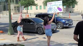 Abortion rights activists at federal Courthouse to protest abortion rights