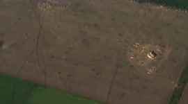 Ukrainian forces pound Russian artillery positions in open field