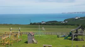 Is this an oil slick spotted off the Cornish coast at Port Isaac Bay?
