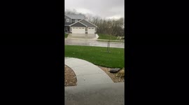 Watch as large hail storm hits New Prague in Minnesota