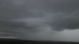Drone video shows Dark Heavy Rain Storms Moving Through Pennsylvania