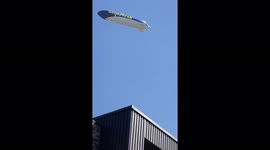 Goodyear Blimp: Iconic airship flies over London