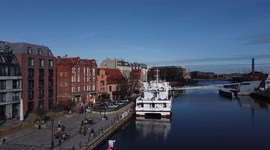 Drone boat  Gdańsk Poland city