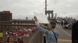 Thousands march across Brooklyn Bridge for abortion rights
