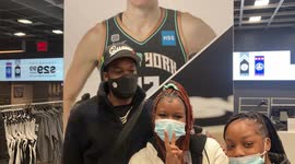 Footage of Rapper Meek Mill at Charity Event at Barclays Center