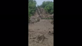 Impressive footage of a mudflow in Kazakhstan