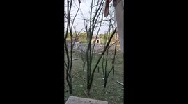 Apartment after being hit by a shell in the city in Kramatorsk Ukraine