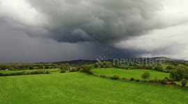 Drone Footage of Hugh Thunderstorm Across N. Ireland! - Cell Gust Front