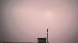 Lightning striking over the south coast of the uk during a thunderstorm