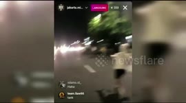Dozens of Motorcycle Gangs Live Broadcast on Social Media When Attacking Residential Residents at Night, Central Jakarta, Indonesia