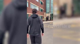 Hockey squad turns up to support team mate on his first day of chemotherapy