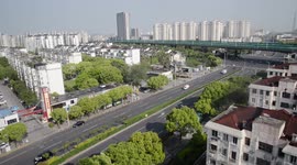 Vehicles Travelling On The Road In Shanghai, China