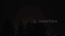 UK Thunder storm comes over skys in Buckinghamshire on Wednesday night