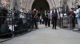 Rebekah Vardy leaves court after the at end of libel trial against Coleen Rooney