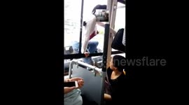 Couple climb out of window after taking wrong bus