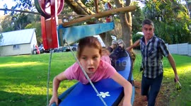 Terrifying Zip line ride filmed with go pro