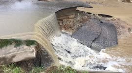 South Carolina flooding destroys road