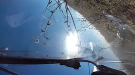 Terrifying POV of what it's like inside a crashing helicopter