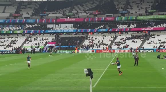 The Springboks warming UP