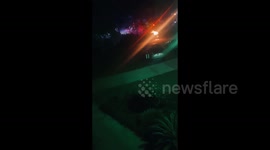 Truck self ignited fire in Middleburg, US