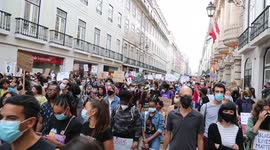 Black Lives Matter Protest Rally in Lisbon, Portugal