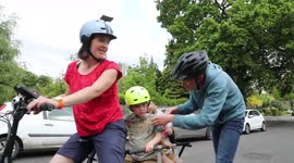 Super-saving parents save £3,500 ditching their car and travelling by bus or bike