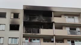 Explosion in a building of Paris suburb due to gas causing 6 injuries. Rue Paul Eluard, Charenton-le-Pont. 23 may 2022.