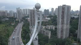 Footage Of Yangtze River Lighthouse In Chongqing, China