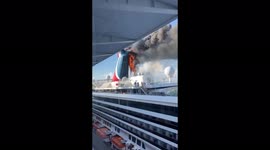Grand Turk Island Carnival cruise fire