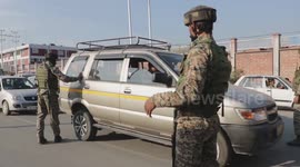 Troops search cars and bikers amid heavy Indian security presence in Kashmir