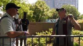Proud Boys confront NRA protesters in Houston, Texas