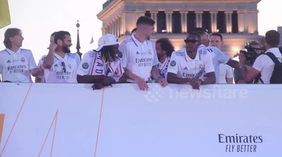 Thousands celebrate Real Madrid Champions League win with bus parade