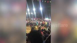 Frenzied locals run alongside cow at festival in Thailand