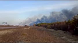 Video shows smoke in the distance in Kherson as Ukraine launches counter-offensive against Russians