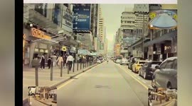 Bizarre moment pedestrian 'fakes car accident before pretending to be injured'