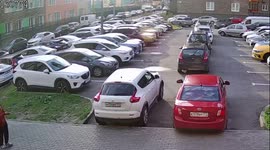 A teenager smashed the glass of a parked car with his elbow