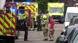 Large emergency response after steel joist collapses on builders in London, UK