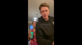 Tortilla Challenge, who losses the water out of their mouth first losses the challenge