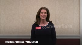 Republican Mary Jo Guinchard for Bergen County Commissioner participates in an interview at the Fair Lawn Athletic Club in Fair Lawn, NJ on May 31, 2022