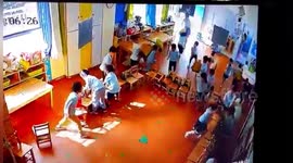 Teacher and kids run out as earthquake rocks classroom in southern China