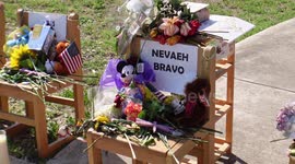 Empty school chairs  Memorial for victims of Uvalde shooting