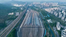 Nanjing South Bullet Train Operation Station In China